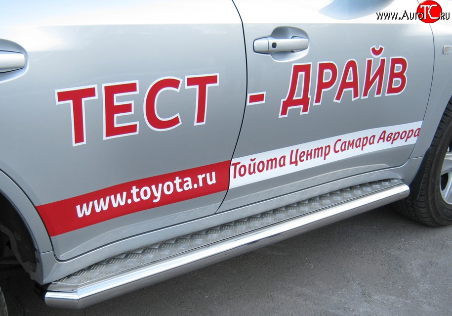 33 849 р. Широкая защита порогов SLITKOFF  Toyota Land Cruiser  200 (2007-2012) дорестайлинг  с доставкой в г. Москва