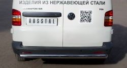 17 499 р. Защита заднего бампера (Ø63 мм, нержавейка) SLITKOFF Volkswagen Transporter T5 дорестайлинг (2003-2009)  с доставкой в г. Москва. Увеличить фотографию 4