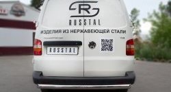 18 399 р. Защита заднего бампера (Ø76 мм, нержавейка) SLITKOFF  Volkswagen Transporter  T5 (2003-2009) дорестайлинг  с доставкой в г. Москва. Увеличить фотографию 4