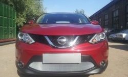 1 539 р. Сетка на бампер Russtal (хром) Nissan Qashqai 2 J11 рестайлинг (2017-2022)  с доставкой в г. Москва. Увеличить фотографию 3