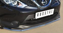 14 999 р. Одинарная защита переднего бампера диаметром 42 мм SLITKOFF Nissan Qashqai 2 J11 дорестайлинг (2013-2019)  с доставкой в г. Москва. Увеличить фотографию 2