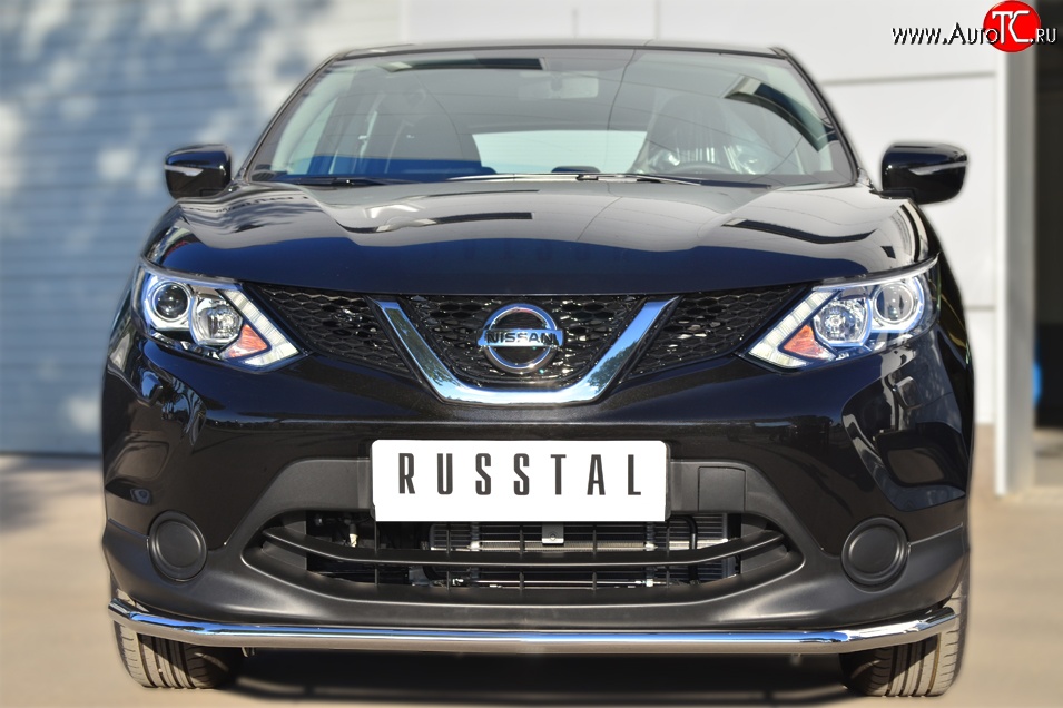 14 999 р. Одинарная защита переднего бампера диаметром 42 мм SLITKOFF Nissan Qashqai 2 J11 дорестайлинг (2013-2019)  с доставкой в г. Москва