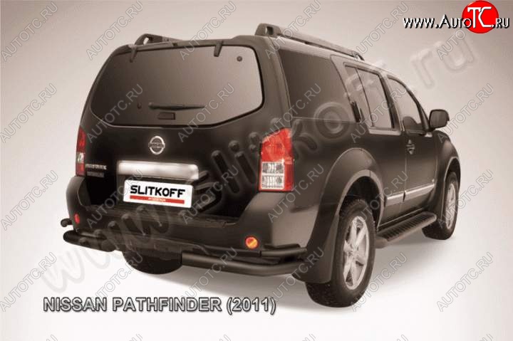 10 999 р. Уголки d76+d42 двойные Nissan Pathfinder R51 рестайлинг (2009-2014) (Цвет: серебристый)  с доставкой в г. Москва