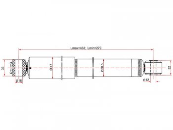 1 569 р. Амортизатор задний LH=RH SAT Nissan AD Y11 (1999-2008)  с доставкой в г. Москва. Увеличить фотографию 1