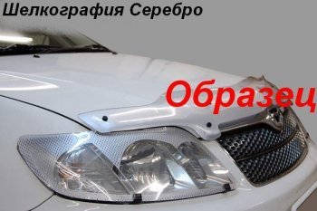 2 479 р. Дефлектор капота CA-Plastiс exclusive  Nissan AD  Y12 (2006-2016) дорестайлинг (Шелкография серебро)  с доставкой в г. Москва. Увеличить фотографию 2