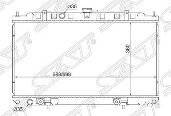 Радиатор двигателя (трубчатый, МКПП/АКПП) SAT Nissan Almera седан N16 дорестайлинг (2000-2003)