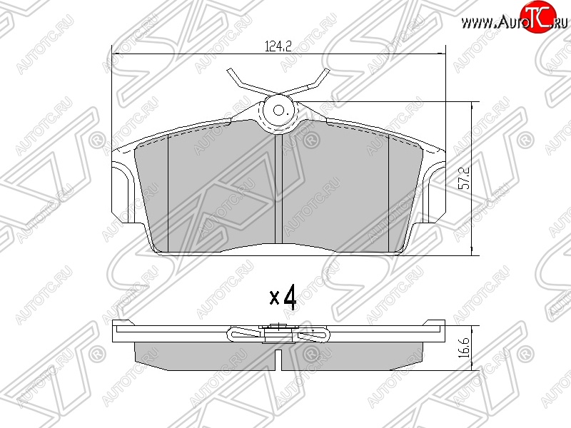 1 129 р. Колодки тормозные SAT (передние)  Nissan Almera  седан - Bluebird Sylphy  седан  с доставкой в г. Москва