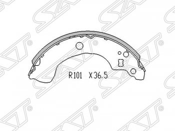 1 059 р. Колодки тормозные SAT (задние) Nissan Almera седан N16 дорестайлинг (2000-2003)  с доставкой в г. Москва. Увеличить фотографию 1