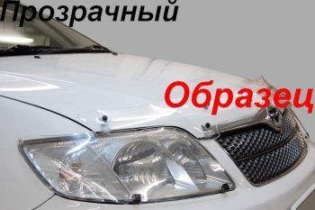 2 059 р. Дефлектор капота CA-Plastiс Nissan Almera G15 седан (2012-2019) (Classic прозрачный, Без надписи)  с доставкой в г. Москва. Увеличить фотографию 2