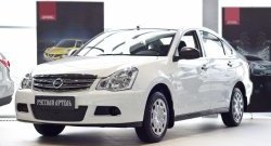 999 р. Зимняя заглушка решетки переднего бампера РА Nissan Almera G15 седан (2012-2019)  с доставкой в г. Москва. Увеличить фотографию 3