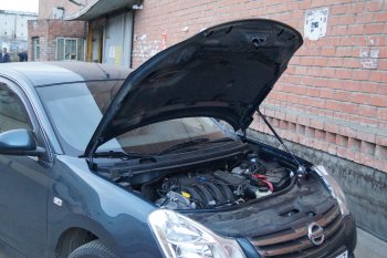 2 969 р. Упор капота MV-Tuning (одинарный)  Nissan Almera  седан (2012-2019) G15  с доставкой в г. Москва. Увеличить фотографию 3