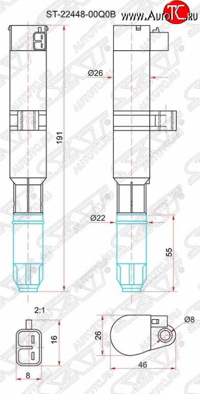 879 р. Катушка зажигания SAT  Nissan Almera  G15 (2012-2019) седан  с доставкой в г. Москва