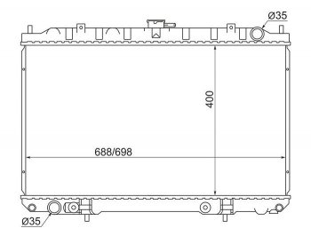 6 349 р. Радиатор двигателя (пластинчатый, МКПП/АКПП) SAT  Nissan Avenir - Tino  с доставкой в г. Москва. Увеличить фотографию 1