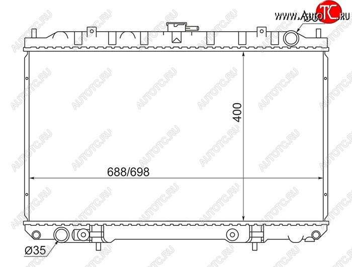 6 349 р. Радиатор двигателя (пластинчатый, МКПП/АКПП) SAT  Nissan Avenir - Tino  с доставкой в г. Москва