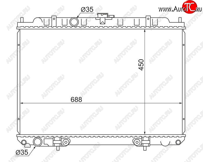 9 499 р. Радиатор двигателя (пластинчатый, МКПП/АКПП) SAT  Nissan Bassara - Serena  2  с доставкой в г. Москва