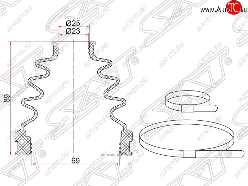 459 р. Пыльник ШРУСа (внутренний) SAT  Nissan Bluebird Sylphy  седан - X-trail  1 T30  с доставкой в г. Москва