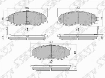 Колодки тормозные (передние) SAT Nissan (Нисан) Datsun (Датсун) (1990-1995)