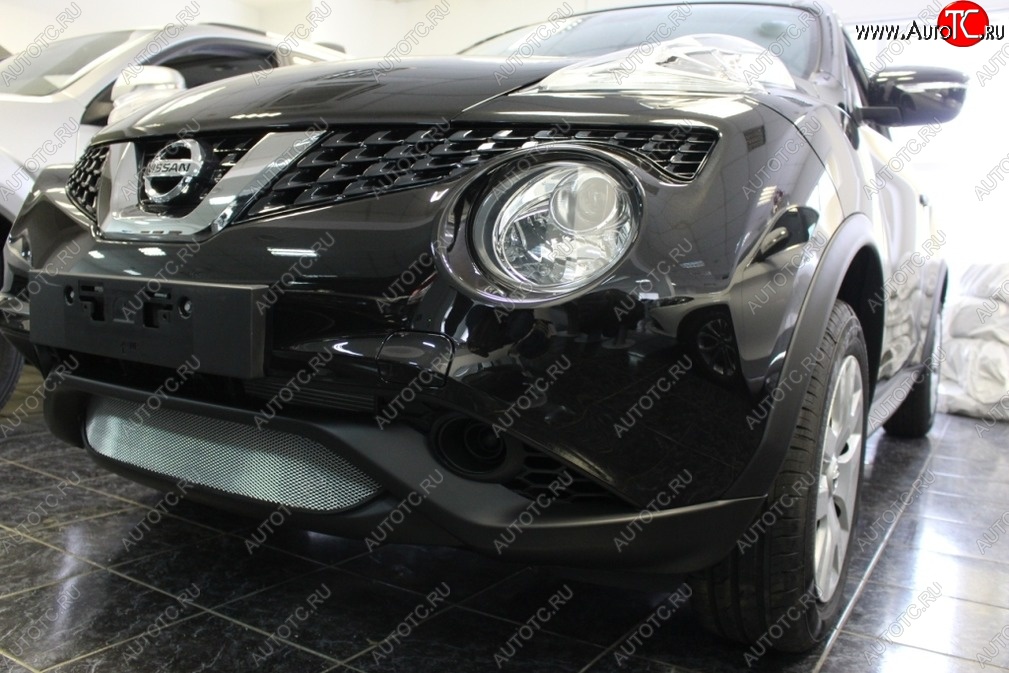 1 479 р. Защитная решётка в воздуховод автомобиля Russtal (хром)  Nissan Juke  1 YF15 (2014-2020) рестайлинг  с доставкой в г. Москва