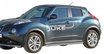 Защита порогов ТехноСфера (Техно Сфера) (нержавейка, 63.5 mm) Nissan Juke 1 YF15 дорестайлинг (2010-2014)