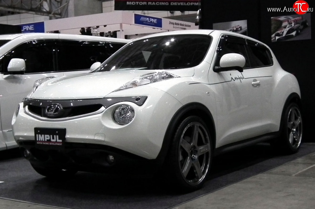 5 249 р. Решётка радиатора Impul Nissan Juke 1 YF15 дорестайлинг (2010-2014) (Неокрашенная)  с доставкой в г. Москва