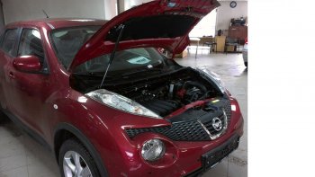 1 949 р. Упоры капота Russtal Nissan Juke 1 YF15 дорестайлинг (2010-2014)  с доставкой в г. Москва. Увеличить фотографию 1