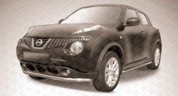 11 499 р. Одинарная защита переднего бампера из трубы диаметром 57 мм Slitkoff  Nissan Juke  1 YF15 (2010-2014) дорестайлинг (2WD)  с доставкой в г. Москва. Увеличить фотографию 1