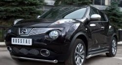 23 949 р. Защита порогов SLITKOFF из круглой трубы диаметром 63 мм (4x4) Nissan Juke 1 YF15 дорестайлинг (2010-2014)  с доставкой в г. Москва. Увеличить фотографию 2