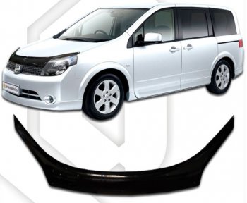 Дефлектор капота CA-Plastiс exclusive Nissan (Нисан) Lafesta (Лафеста)  B30 (2004-2006) B30 дорестайлинг