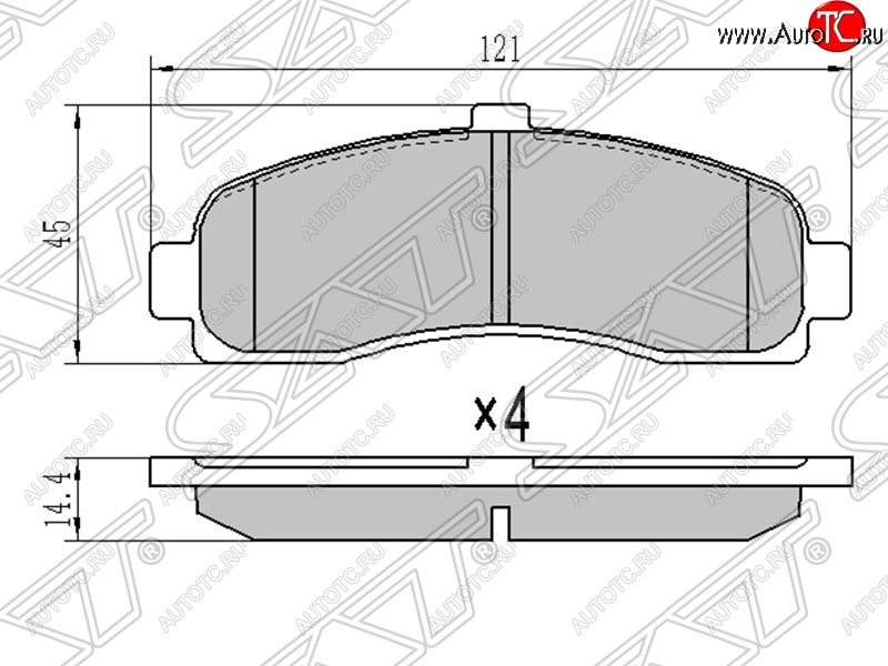 779 р. Колодки тормозные SAT (передние)  Nissan Micra  K11 (1992-2003) 5 дв. дорестайлинг, 5 дв. рестайлинг  с доставкой в г. Москва