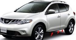 13 699 р. Передний левый молдинг двери 80871-1AA2A  Nissan Murano  2 Z51 (2008-2011) дорестайлинг (Неокрашенные)  с доставкой в г. Москва. Увеличить фотографию 2