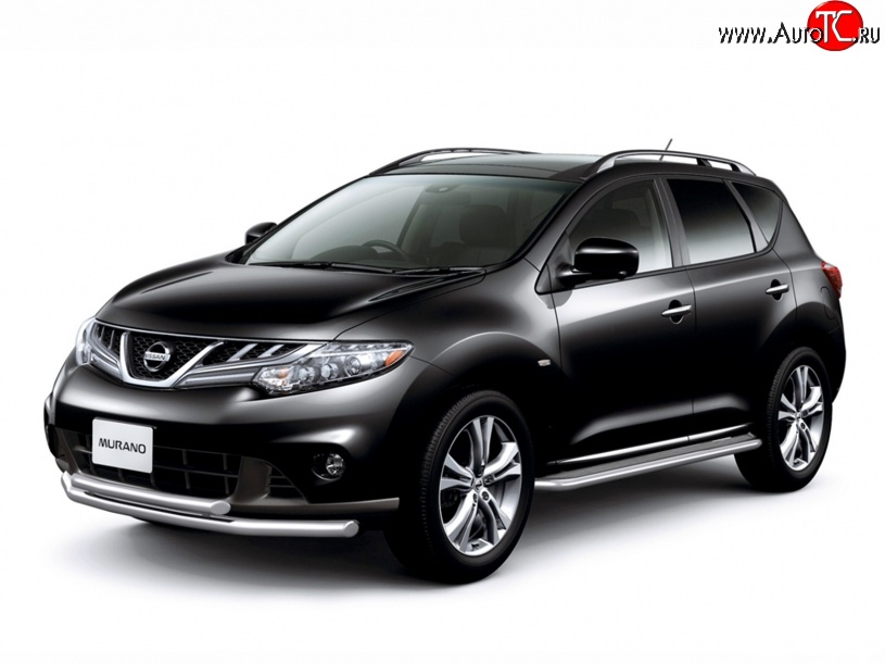 10 899 р. Широкая защита порогов Petroil Tuning Nissan Murano 2 Z51 дорестайлинг (2008-2011)  с доставкой в г. Москва