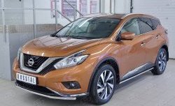 16 899 р. Защита переднего бампера (Ø42 мм, нержавейка) SLITKOFF Nissan Murano 3 Z52 дорестайлинг (2015-2022)  с доставкой в г. Москва. Увеличить фотографию 2