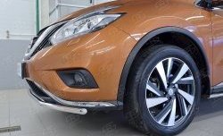 16 899 р. Защита переднего бампера (Ø42 мм, нержавейка) SLITKOFF Nissan Murano 3 Z52 дорестайлинг (2015-2022)  с доставкой в г. Москва. Увеличить фотографию 3