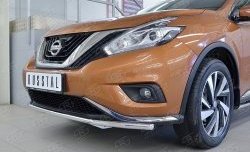 16 899 р. Защита переднего бампера (Ø42 мм, нержавейка) SLITKOFF Nissan Murano 3 Z52 дорестайлинг (2015-2022)  с доставкой в г. Москва. Увеличить фотографию 4