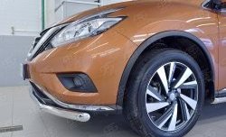 14 599 р. Защита переднего бампера (Ø63 мм, нержавейка) Russtal Nissan Murano 3 Z52 дорестайлинг (2015-2022)  с доставкой в г. Москва. Увеличить фотографию 3