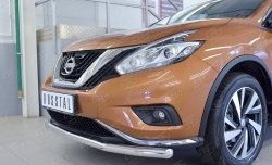 14 599 р. Защита переднего бампера (Ø63 мм, нержавейка) Russtal Nissan Murano 3 Z52 дорестайлинг (2015-2022)  с доставкой в г. Москва. Увеличить фотографию 4