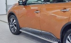 Порожки для ног (Ø42) SLITKOFF Nissan (Нисан) Murano (Мурано)  3 Z52 (2015-2025) 3 Z52 дорестайлинг, рестайлинг ()