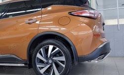 15 949 р. Защита заднего бампера (Ø42 мм волна, нержавейка) SLITKOFF Nissan Murano 3 Z52 дорестайлинг (2015-2022)  с доставкой в г. Москва. Увеличить фотографию 3