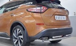 16 699 р. Защита заднего бампера (2 трубы Ø63 и 42 мм, нержавейка) Russtal Nissan Murano 3 Z52 дорестайлинг (2015-2022)  с доставкой в г. Москва. Увеличить фотографию 4