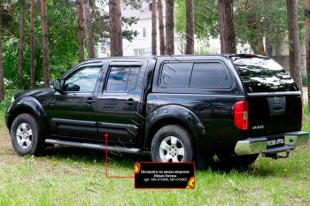 6 849 р. Молдинги дверей RA (широкие, комплект) Nissan Navara 2 D40 дорестайлинг (2004-2010) (Поверхность глянец (под покраску), Неокрашенные)  с доставкой в г. Москва. Увеличить фотографию 2