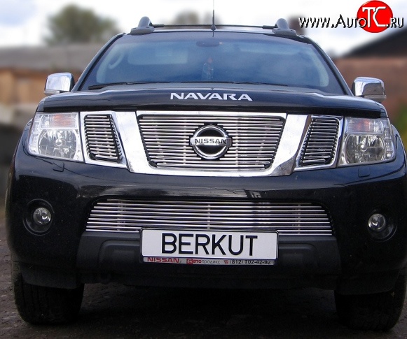 6 799 р. Декоративная вставка решетки радиатора (рестайлинг) Berkut Nissan Navara 2 D40 дорестайлинг (2004-2010)  с доставкой в г. Москва