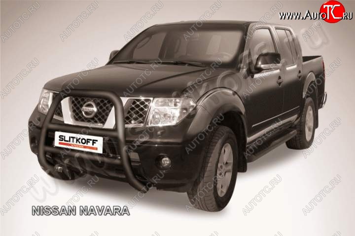 27 449 р. Кенгурятник d76 высокий  Nissan Navara  2 D40 (2004-2010) дорестайлинг (Цвет: серебристый)  с доставкой в г. Москва