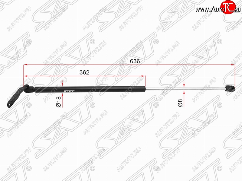 979 р. Левый упор крышки багажника (газовый) SAT  Nissan Note  2 (2012-2016) E12 дорестайлинг  с доставкой в г. Москва