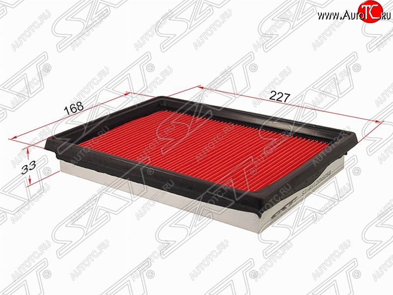 256 р. Фильтр воздушный двигателя SAT (227х168х33 mm)  Nissan Note  2 (2012-2020) E12 дорестайлинг, E12 рестайлинг  с доставкой в г. Москва