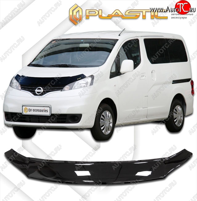 1 999 р. Дефлектор капота CA-Plastik  Nissan NV200  Euro (2009-2024) (Classic черный, Без надписи)  с доставкой в г. Москва