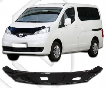 1 999 р. Дефлектор капота CA-Plastiс  Nissan NV200  Euro (2009-2025) (Classic черный, Без надписи)  с доставкой в г. Москва. Увеличить фотографию 1