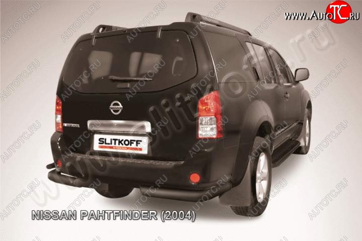 10 999 р. Уголки d76+d42 двойные Nissan Pathfinder R51 дорестайлинг (2004-2007) (Цвет: серебристый)  с доставкой в г. Москва