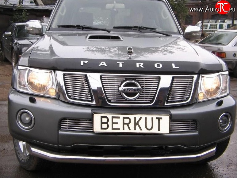 6 299 р. Декоративная вставка решетки радиатора Berkut  Nissan Patrol  5 (2004-2010) Y61 2-ой рестайлинг  с доставкой в г. Москва