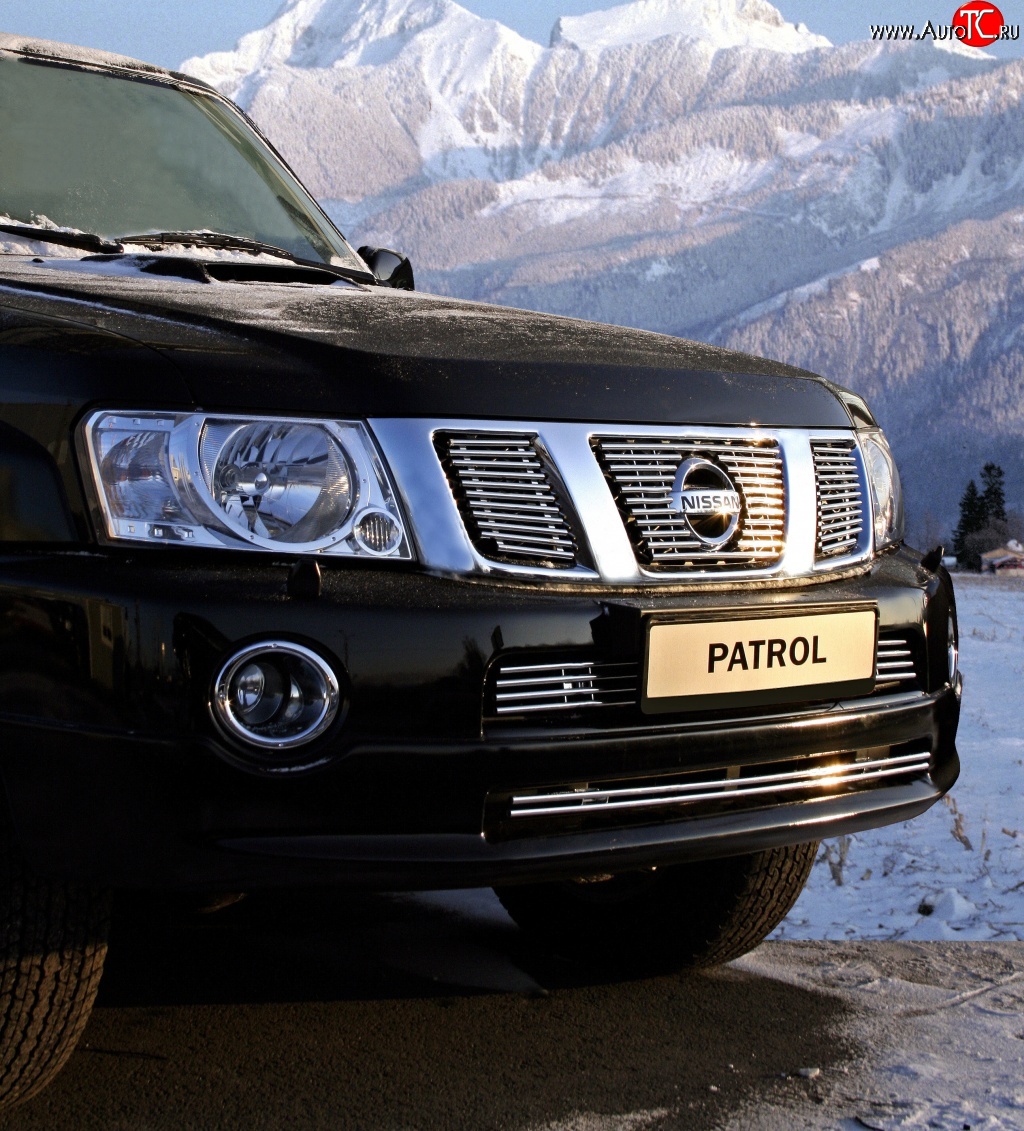 6 399 р. Декоративная вставка воздухозаборника (рестайлинг) Berkut Nissan Patrol 5 Y61 2-ой рестайлинг (2004-2010)  с доставкой в г. Москва