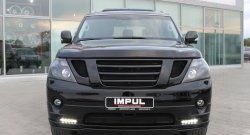 64 549 р. Накладка на передний бампер Impul Nissan Patrol 6 Y62 дорестайлинг (2010-2014) (Неокрашенная)  с доставкой в г. Москва. Увеличить фотографию 3